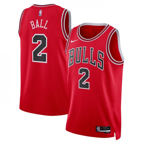 Chicago Bulls Trikot Lonzo Ball 2 Nike 2022-23 Icon Edition Rot Swingman - Herren